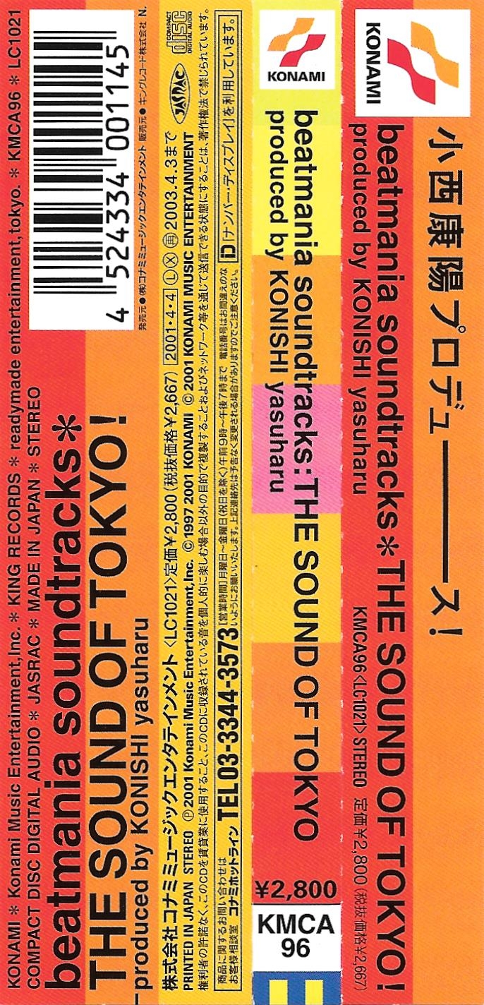 beatmania soundtracks:THE SOUND OF TOKYO produced by KONISHI